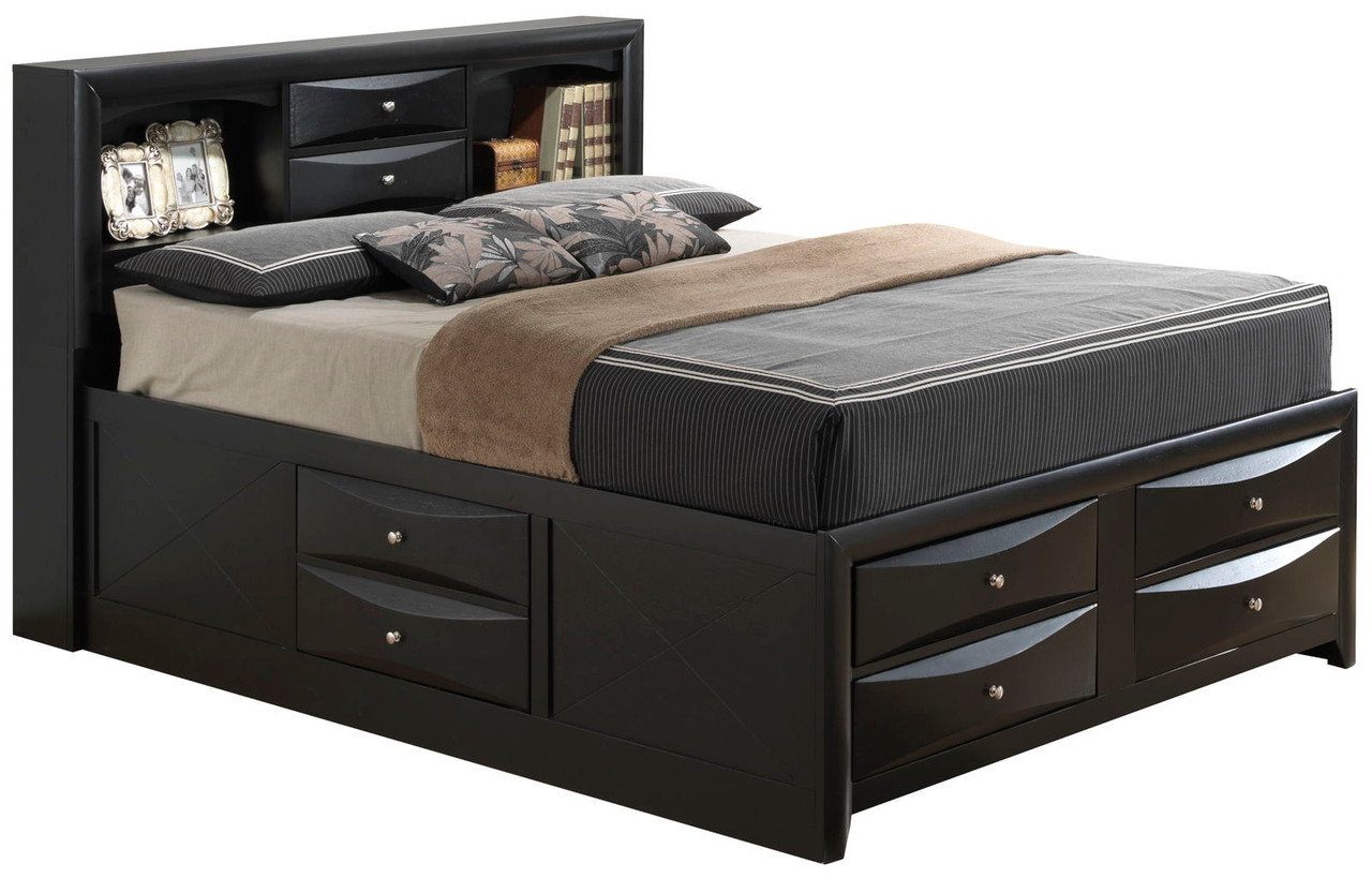 Marilla – Storage Bed With Bookcase Headboard