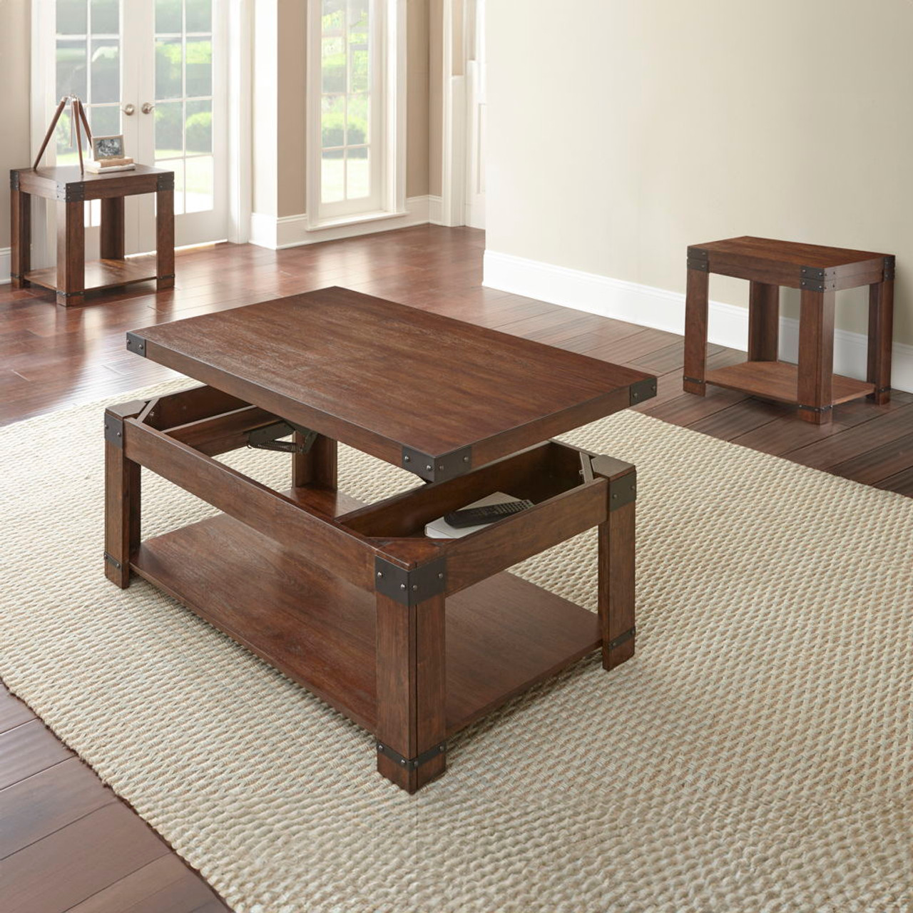 Arusha – 3 Piece Table Set – Brown