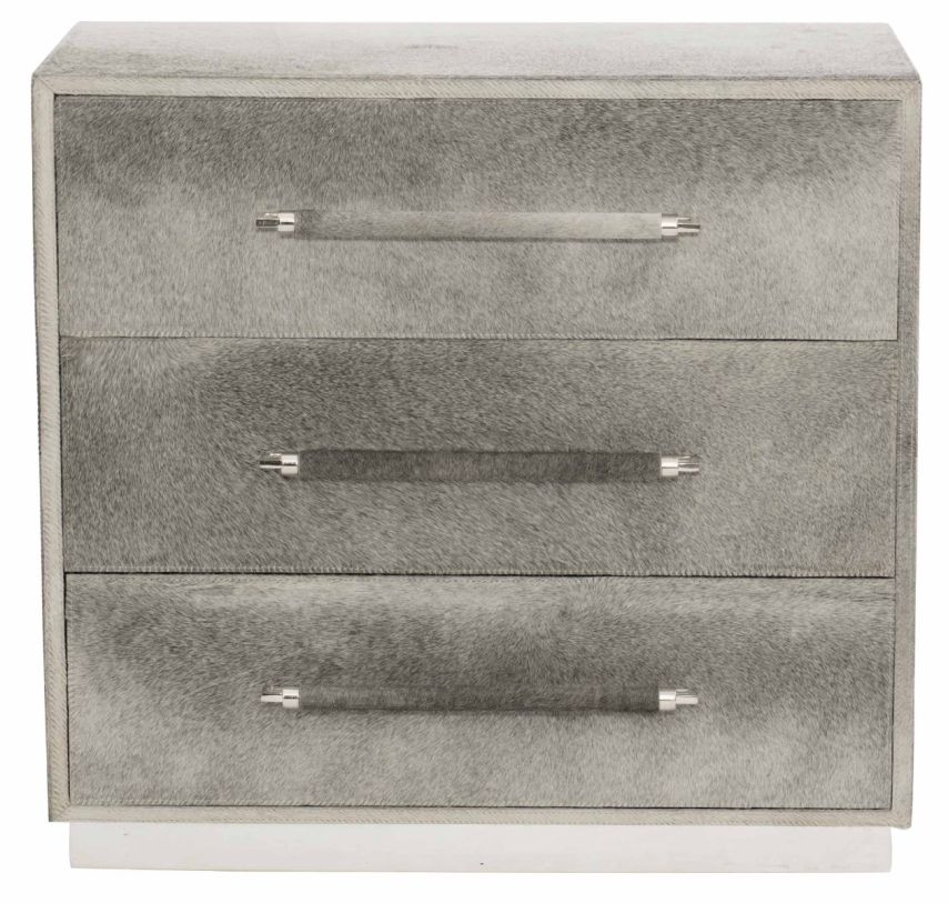 Bernhardt Interiors Parkin Nightstand in Polished Stainless Steel 369-031