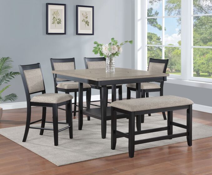 Fulton Light Grey Pub – Counter Height Dining Set