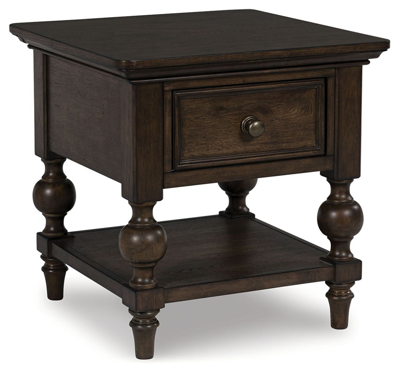 Veramond – Dark Brown – Square End Table