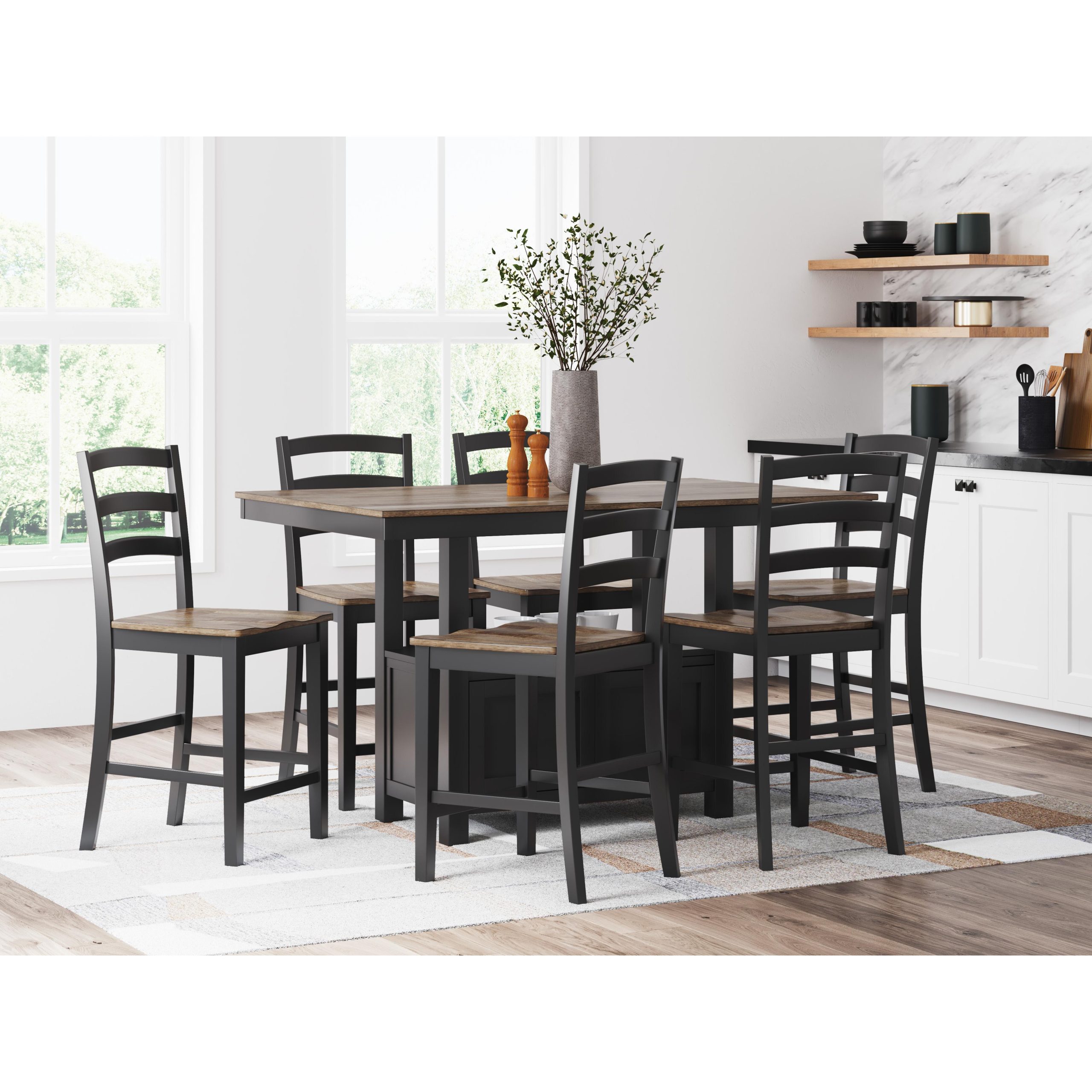 Signature Design by Ashley Wildenauer D634 7 pc Counter Height Dining Set