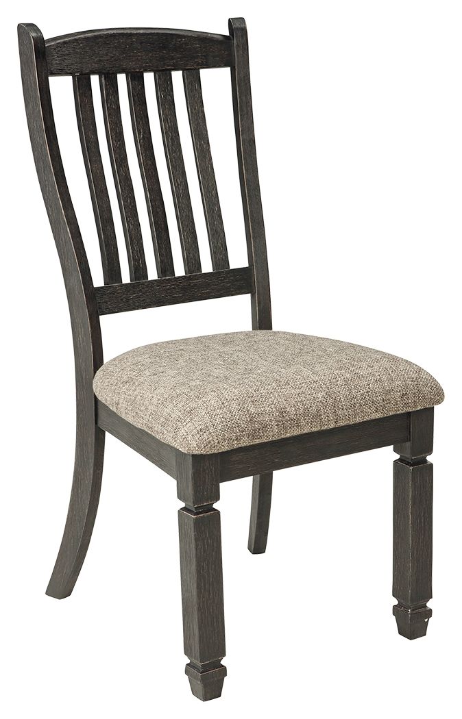 Tyler – Black / Grayish Brown – Dining UPH Side Chair (Set of 2) – Slatback