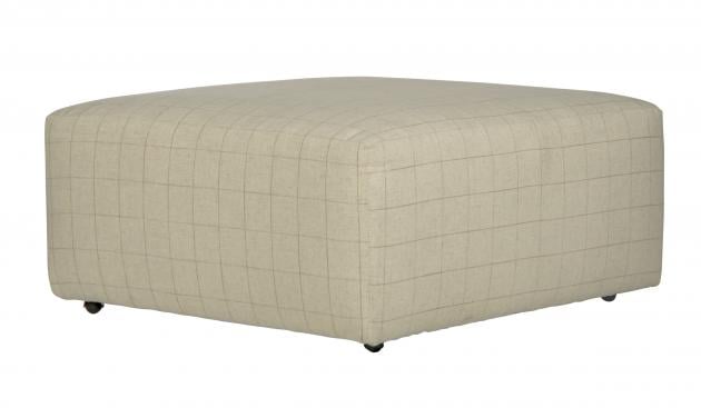 Transitional Castered Cocktail Ottoman