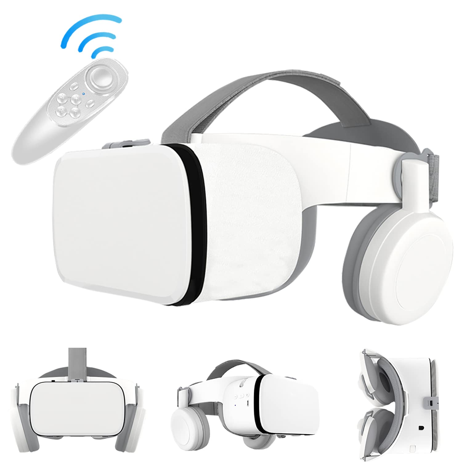 3D VR Reality Headset, VR viewer for IMAX Movies and Games Bluetooth Wireless