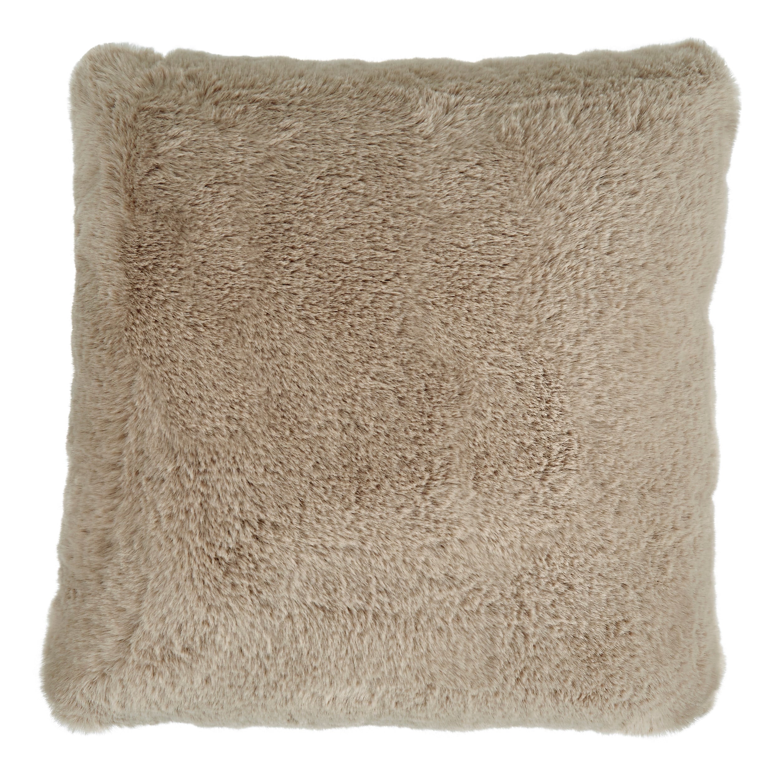 Gariland Taupe Faux Fur Pillow