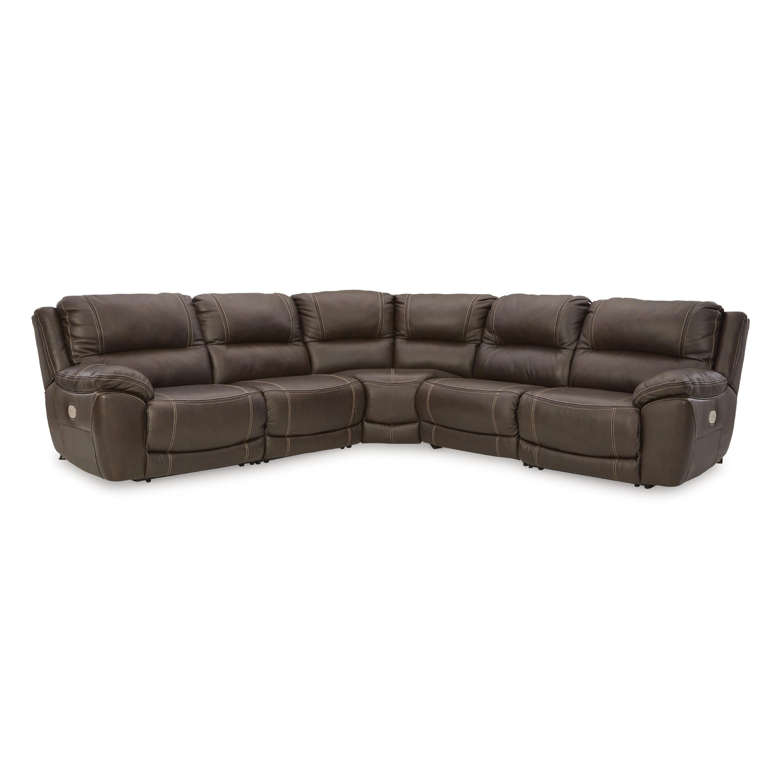 Signature Design by Ashley Dunleith Power Reclining Leather 5 pc Sectional U7160431/U7160446/U7160458/U7160462/U7160477