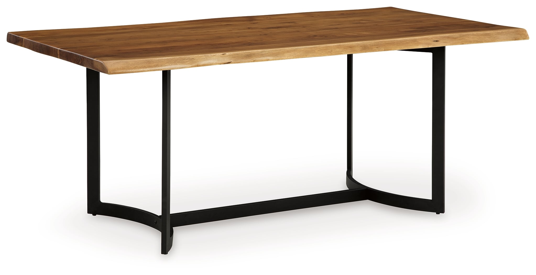 Rectangular Dining Room Table with Solid Wood Live Edge Top