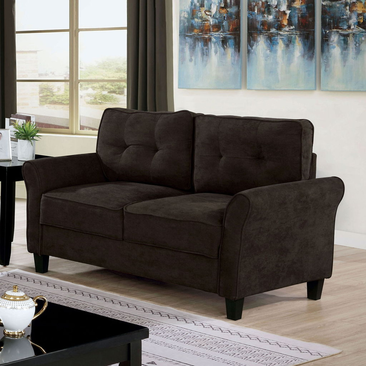 Alissa – Loveseat – Brown