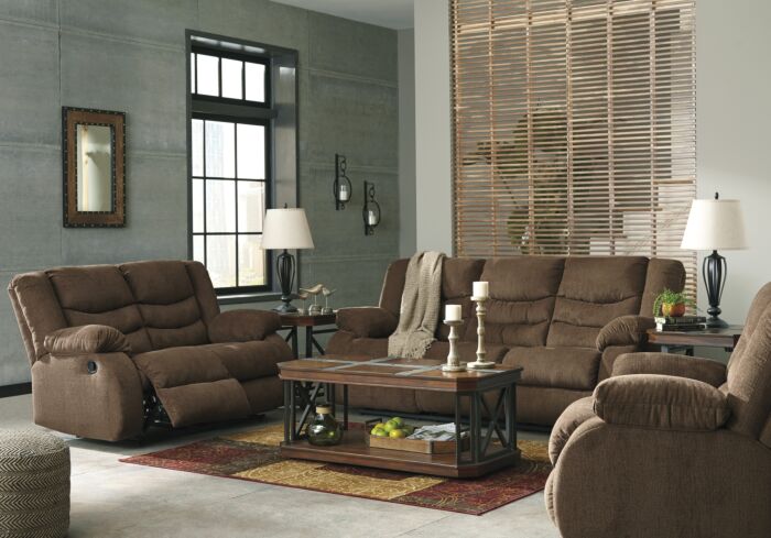 Tulen Chocolate Recliner Sofa & Loveseat Set – 2 Pc.