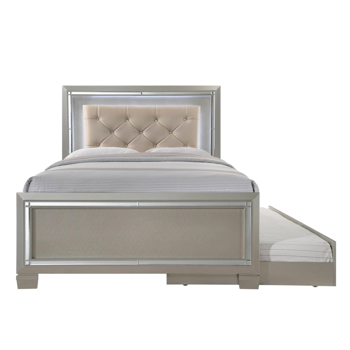 Platinum Youth Full Platform Bed w/ Trundle