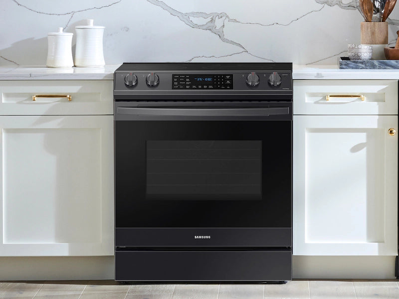 6.3 cu. ft. Smart Slide-in Electric Range with Air Fry in Black Stainless Steel