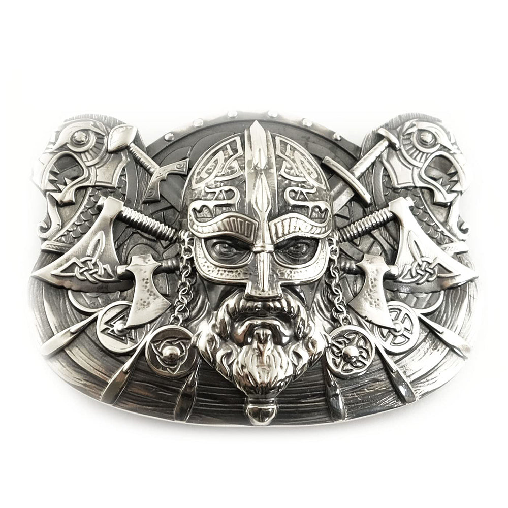 Old Norse Scandinavian viking warrior solid 925 sterling silver belt buckle