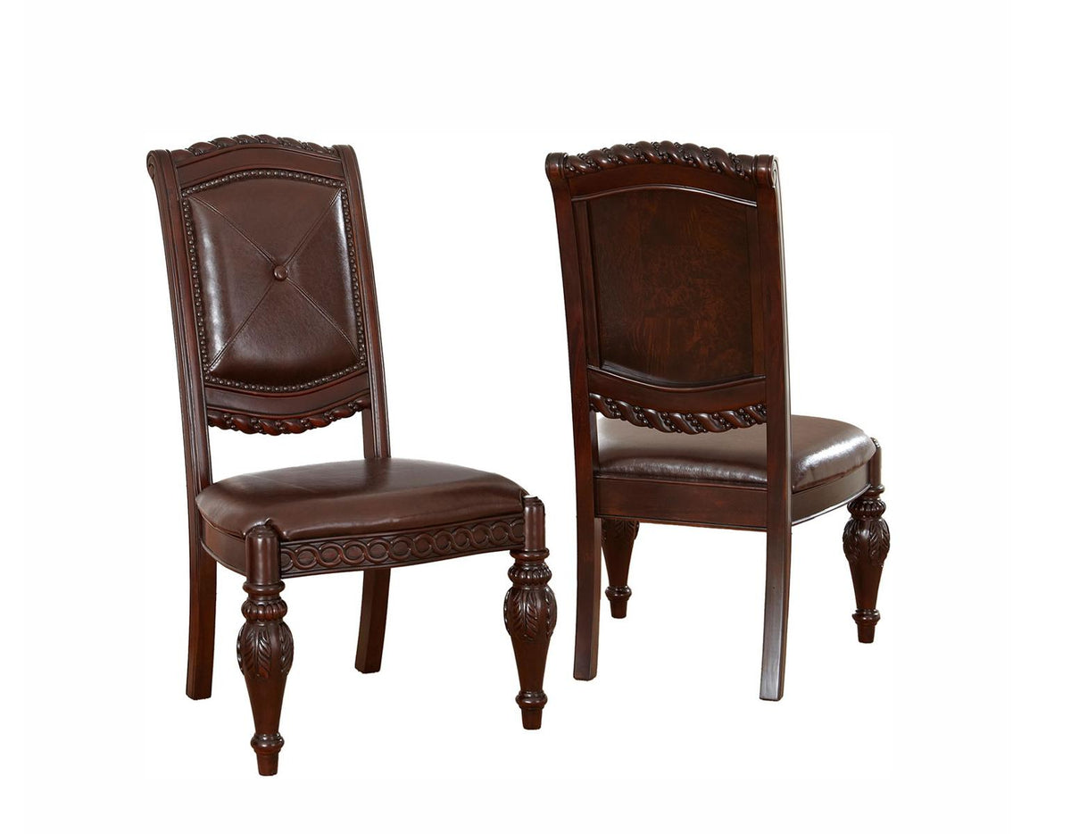 Steve Silver Antoinette Side Chair (Set of 2) in Rich Cherry