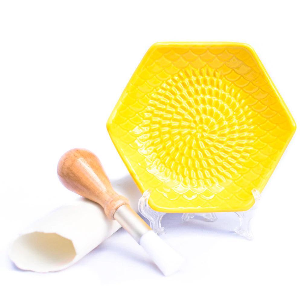 The Grate Plate Ceramic Grater: Lemon Yellow