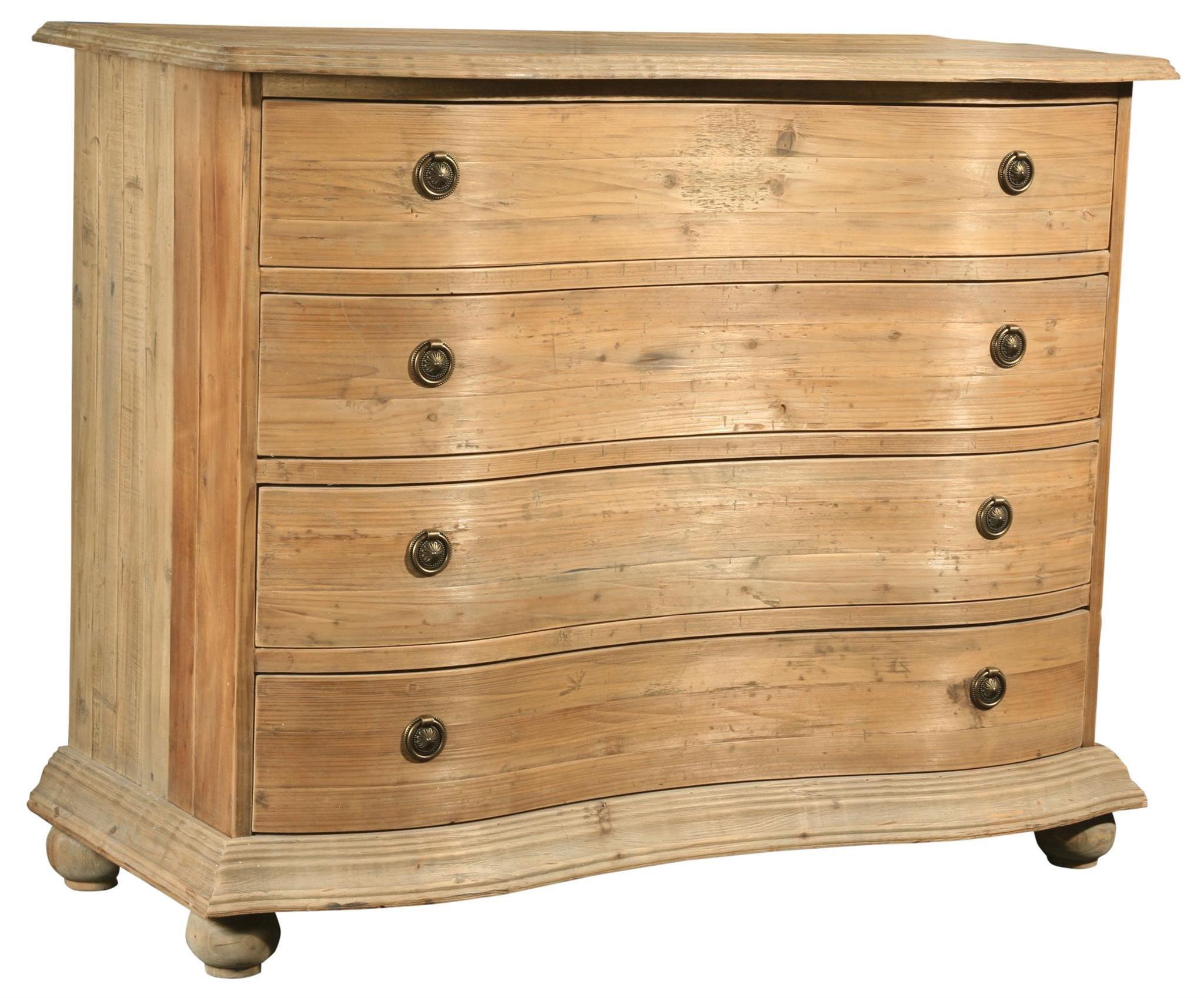 Reclaimed Wood Pine Bowfront Chest