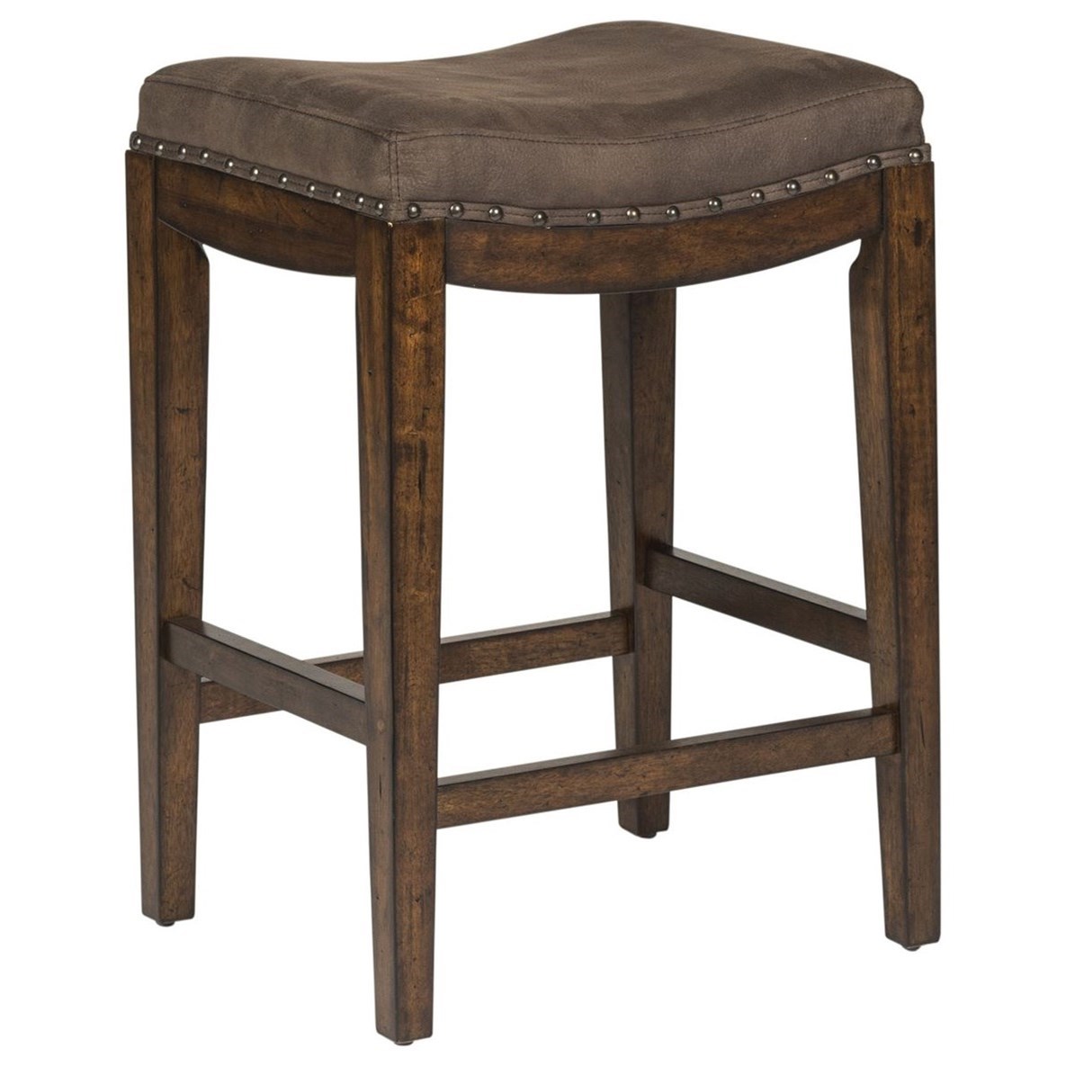 Industrial Upholstered Console Stool