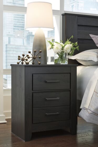 **Flash Sale** Brinxton Black 2-Drawer Nightstand – Only 1 at this price!