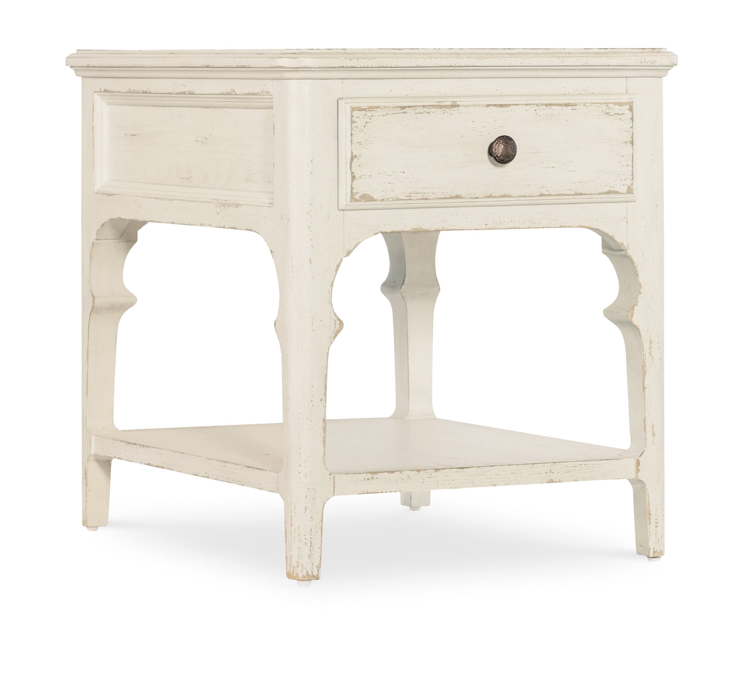 Traditional 1-Drawer End Table with Lower Shelf