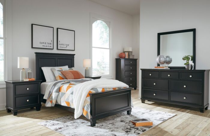 Lanolee Black Twin Bedroom Set – 6 Pc.