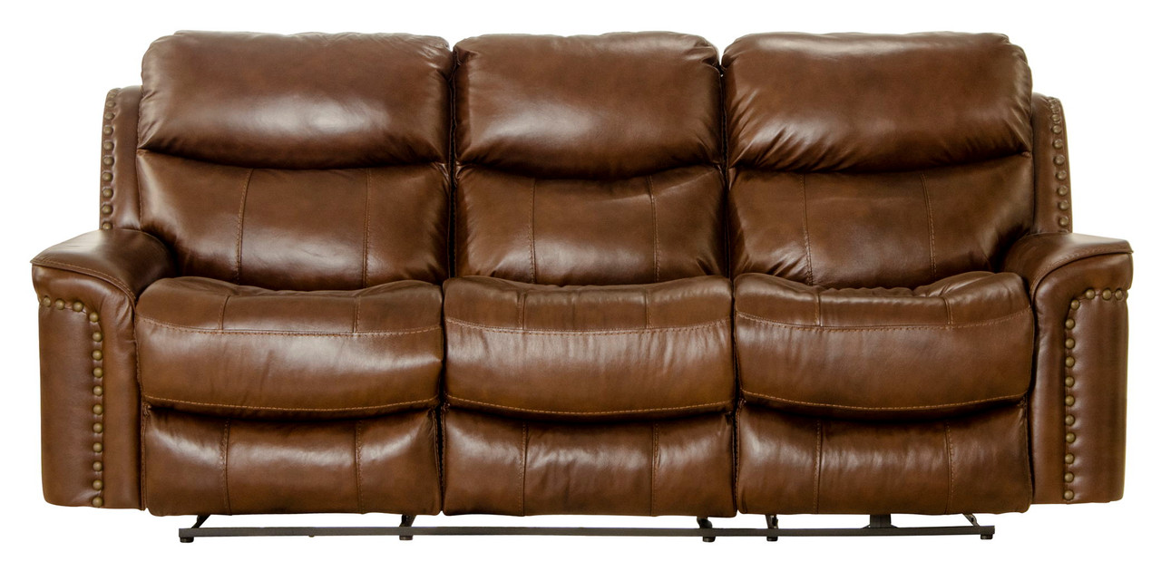 Ceretti – Power Reclining Sofa – Brown Italian Top Grain Leather Match