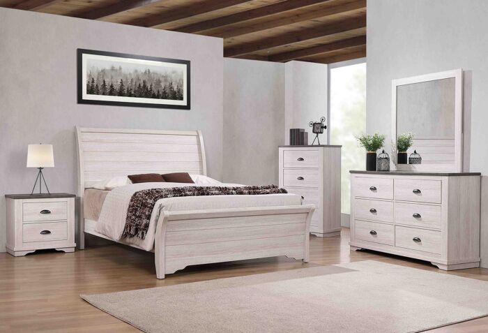 Coralee Chalk/Grey Queen Bedroom Set – 6 Pc.