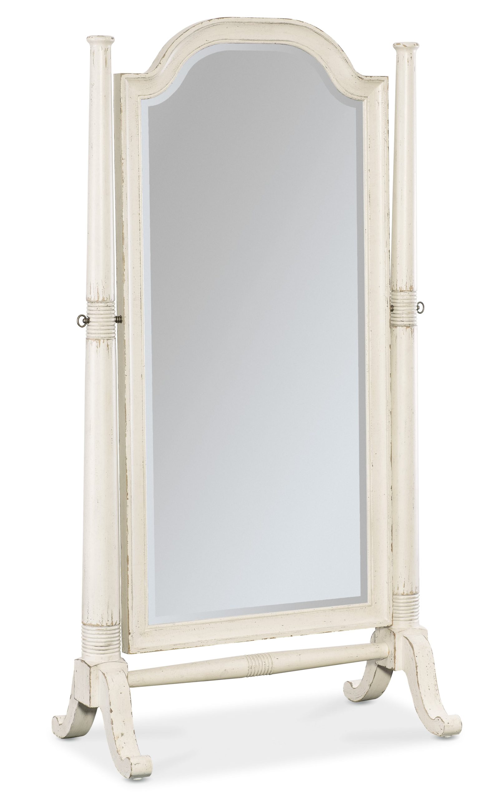 Traditional Floor Mirror with Beveled Glass