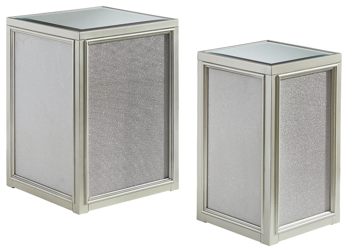 Traleena – Silver Finish – Nesting End Tables (Set of 2)