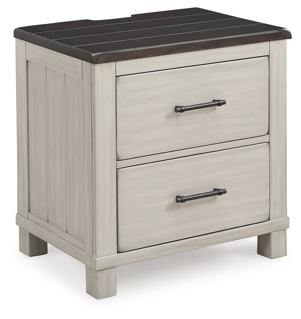 Darborn – Gray / Brown – Two Drawer Night Stand