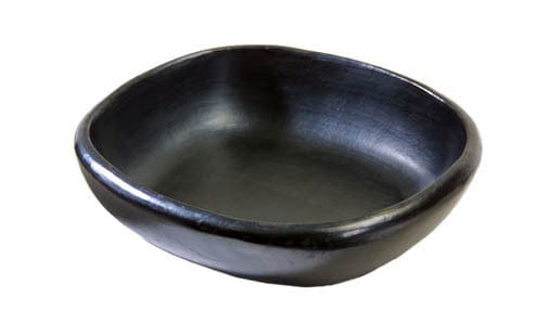 Authentic Chamba Square Dish – Elegant, All-Natural Black Clay Plate for Deserts, Sides, Appetizers and More – Handmade in Colombia