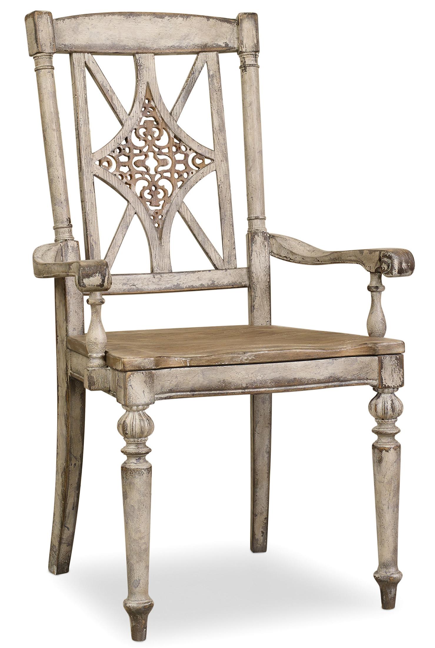 Traditional Arm Chair with Tapered Legs