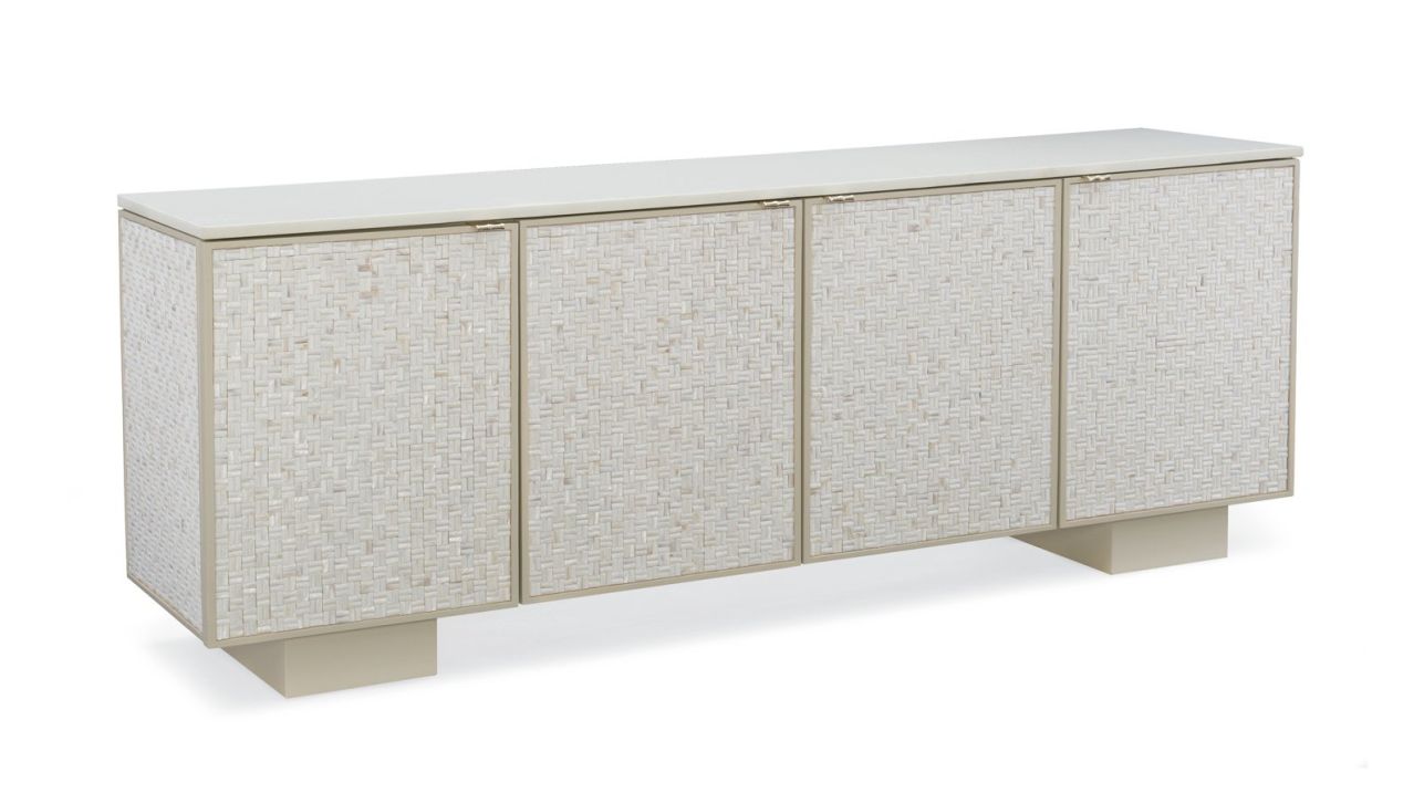 Caracole Classic Bomb-Shell Sideboard in Soft Taupe CLA-416-441  PROMO