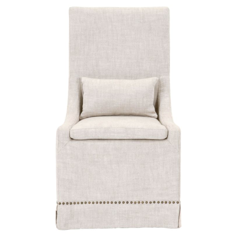 Essentials For Living Essentials Colleen Dining Chair (Set of 2) in Bisque French Linen 6412UP.BIS-GLD