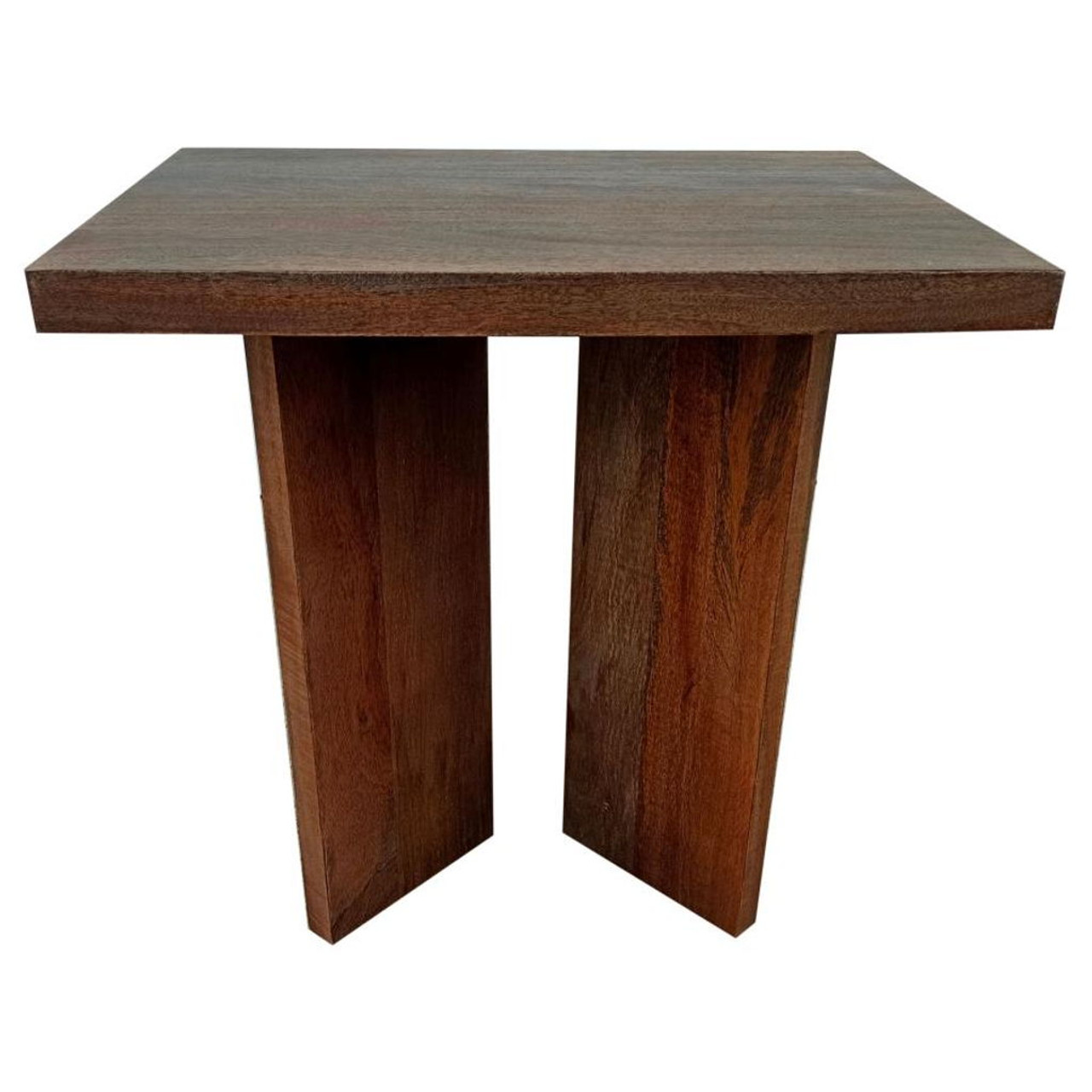 Andando – Square Solid Wood End Table – Mango Brown