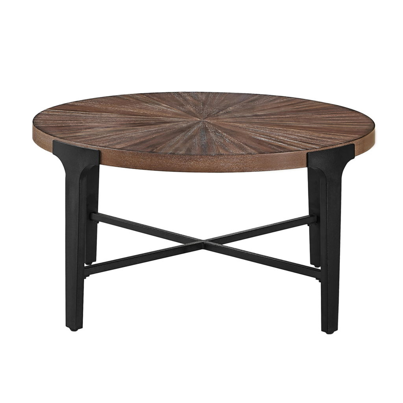 Chevron – Round Cocktail Table – Brown