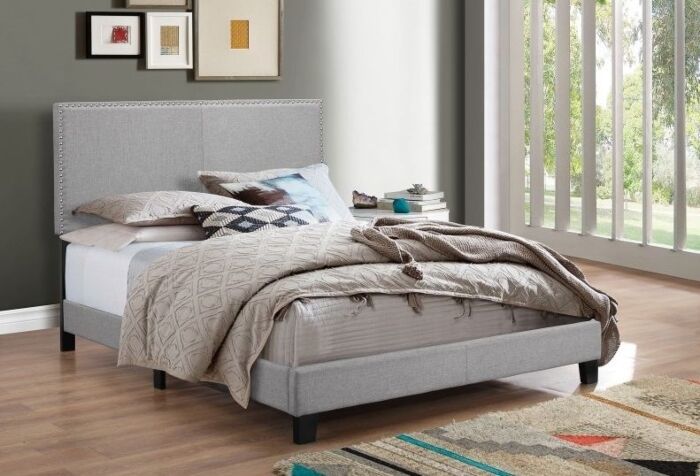 **Flash Sale** Erin Nailhead Grey Full Bed – Only 1 at this price!