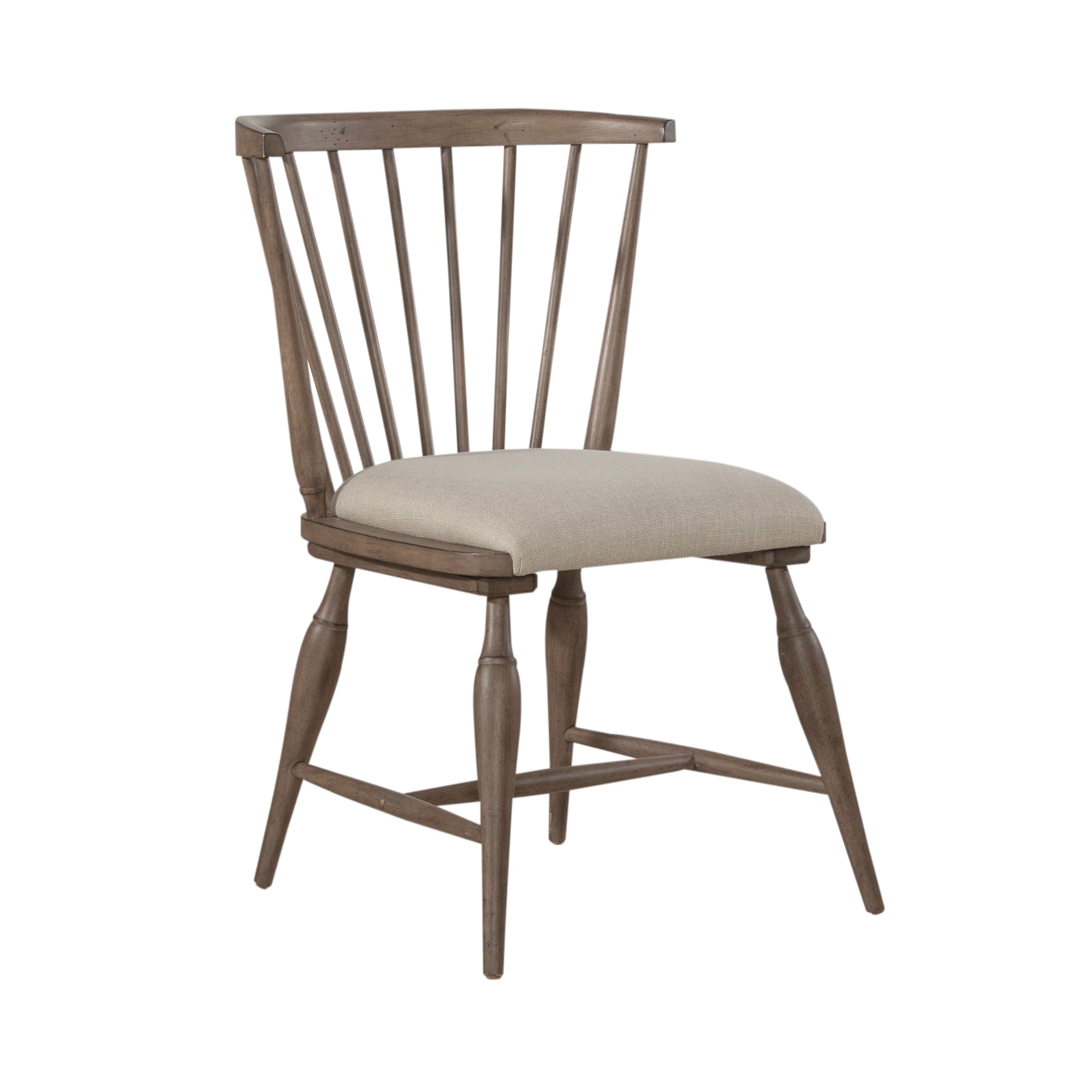 Transitional Upholstered Windsor Chair with Splayed Legs