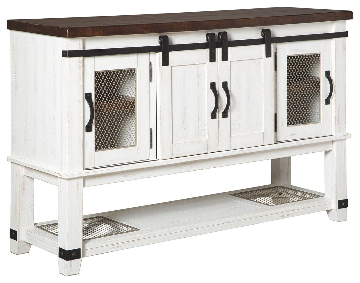 Valebeck – White / Brown – Dining Room Server