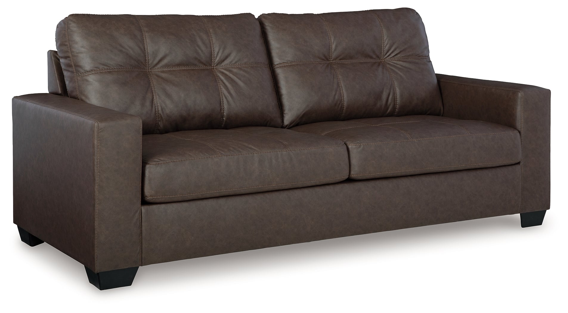 Contemporary Faux Leather Sofa