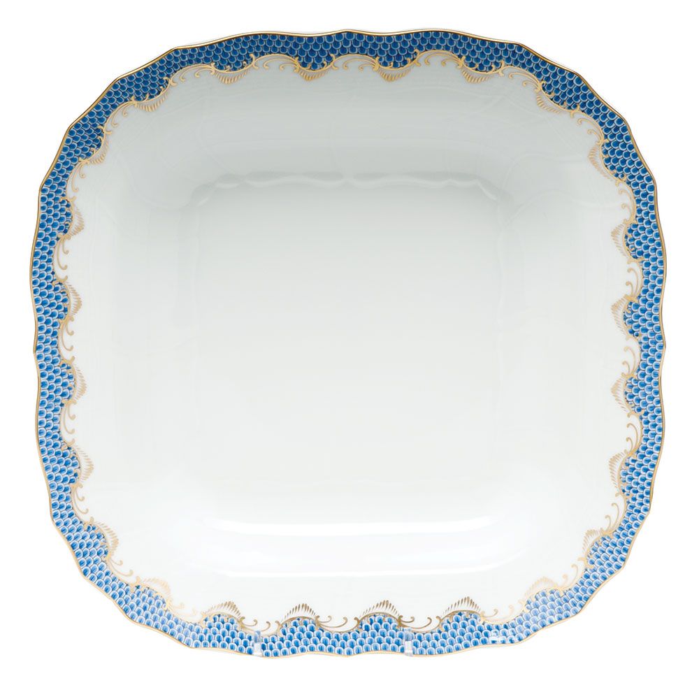 Fishscale Blue Square Fruit Dish