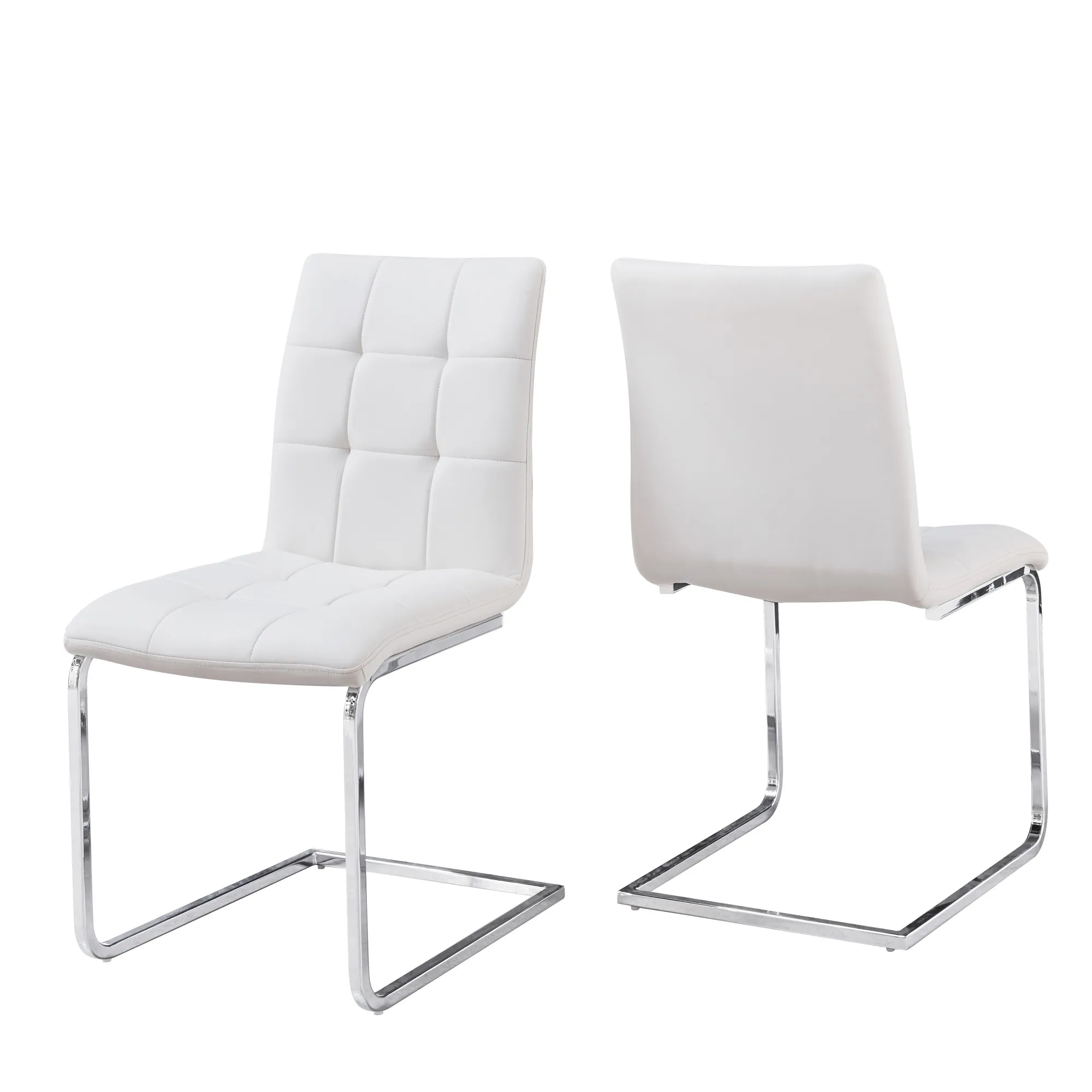 Escondido White Pu Side Chair