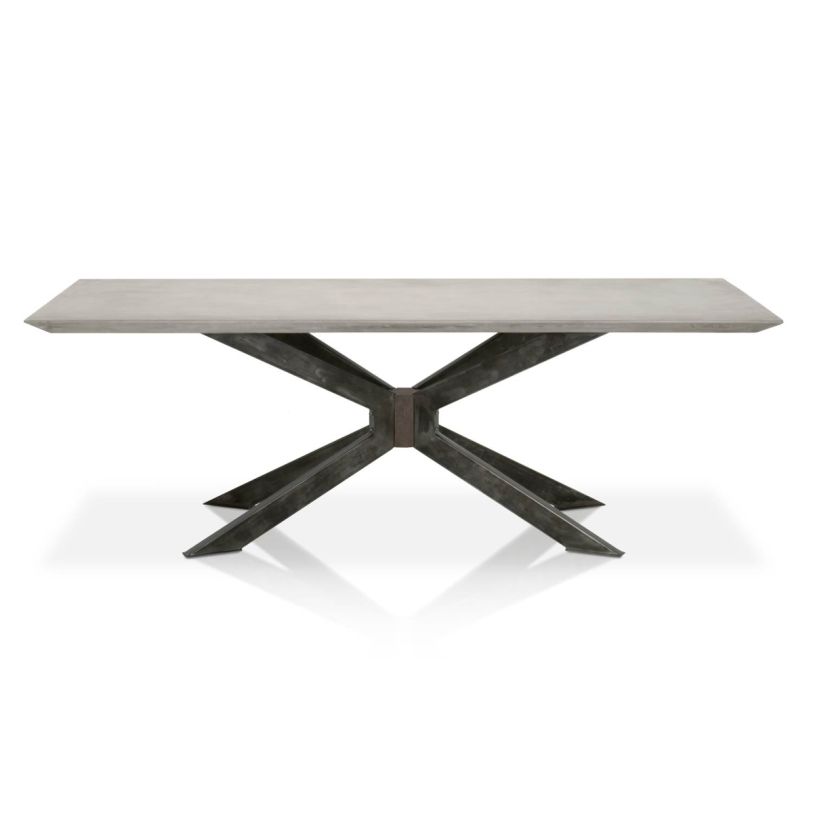 Essentials For Living District Industry Rectangle Dining Table in Ash Grey 4630.BLK/AGRY