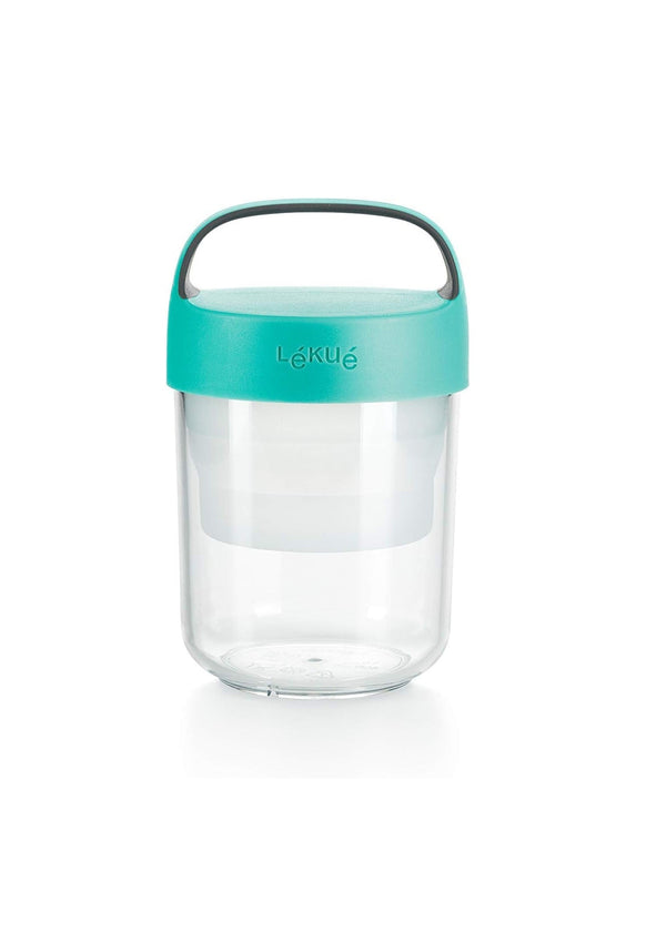 Lekue 14 Oz. Jar to Go, Turquoise