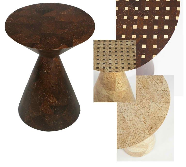 Indo Puri Cone Side Table in Brown