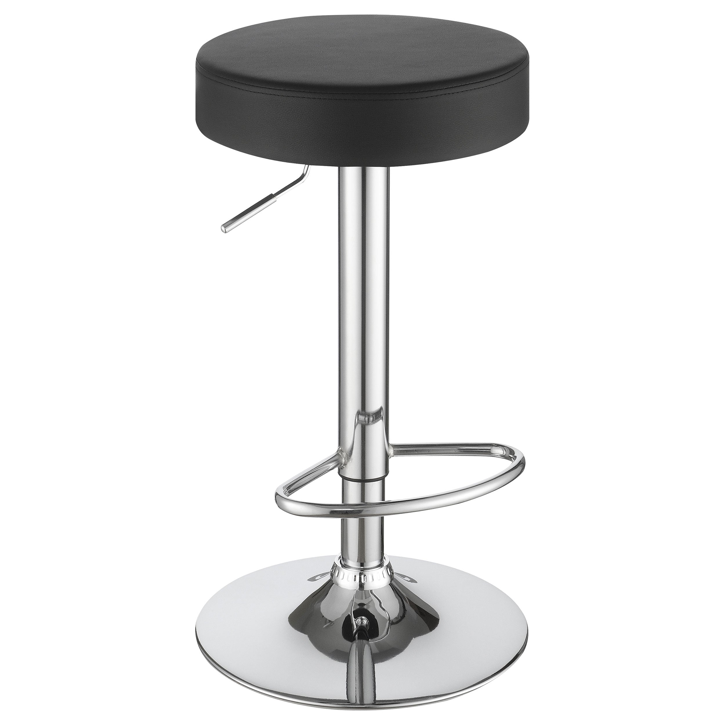 Ramses 29″ Adjustable Bar Stool Chrome and Black