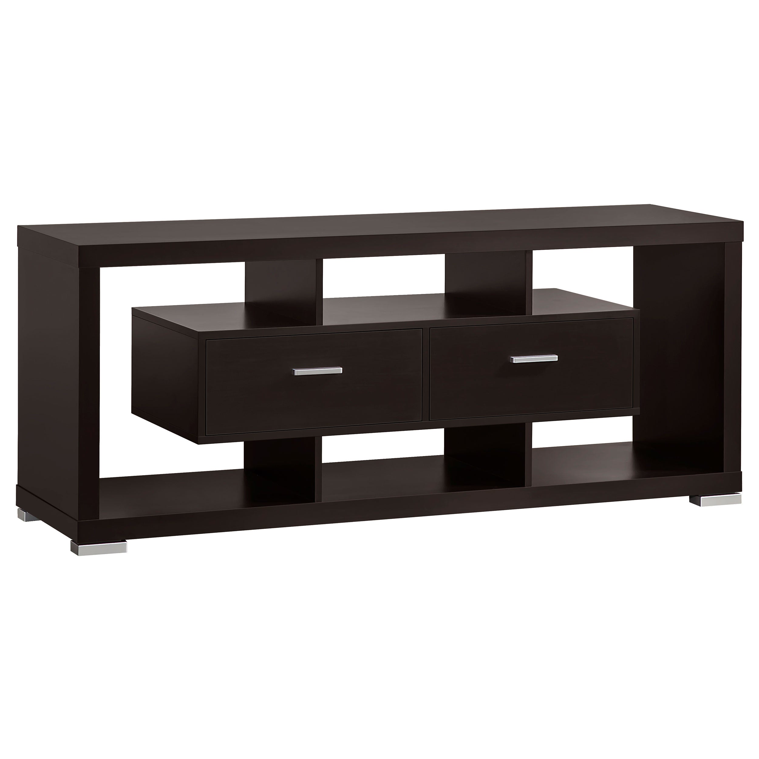 Darien 2-drawer Engineered Wood 59″ TV Stand Cappuccino