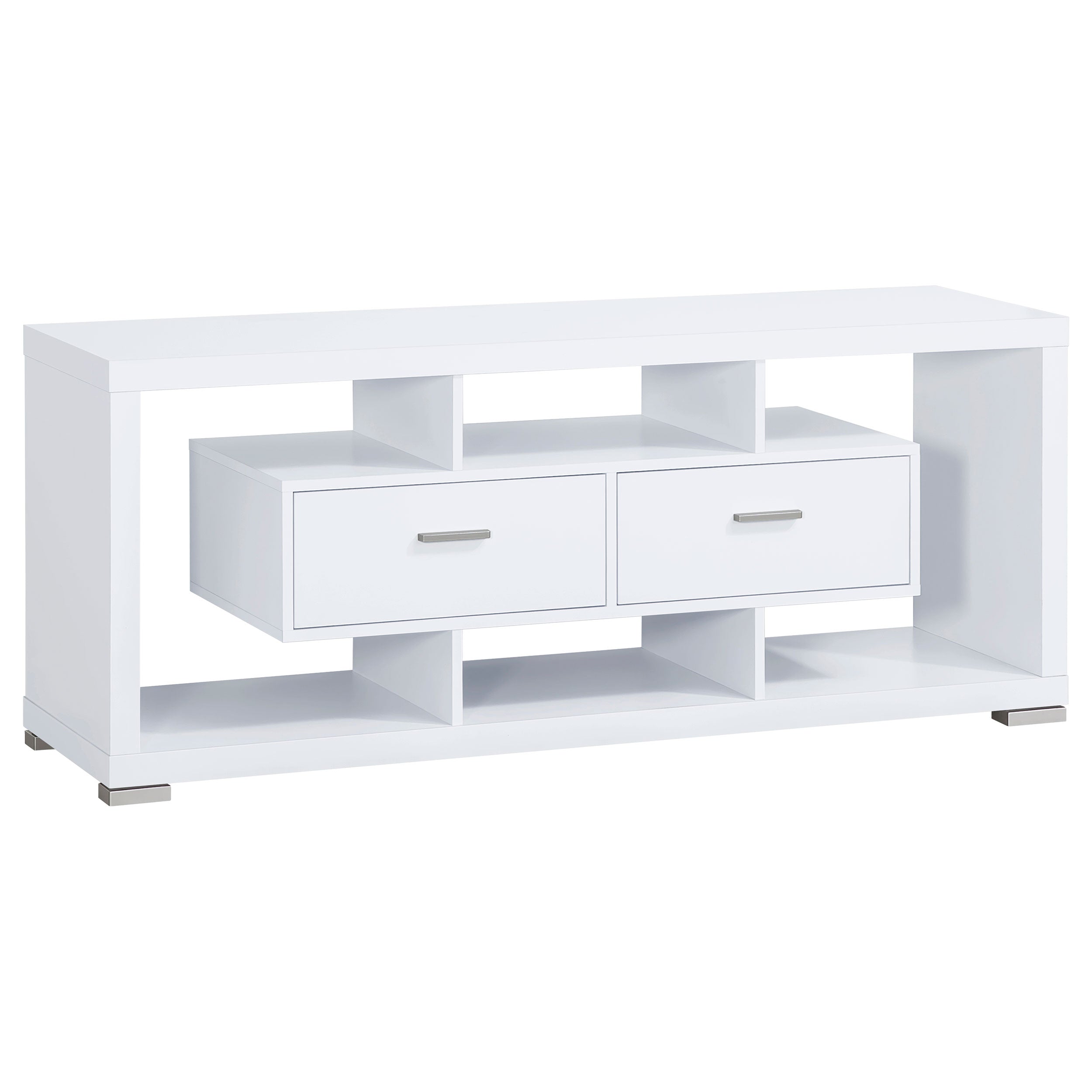 Darien 2-drawer Engineered Wood 59″ TV Stand White