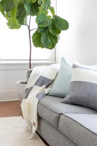 Sydney Herringbone Stripe throw