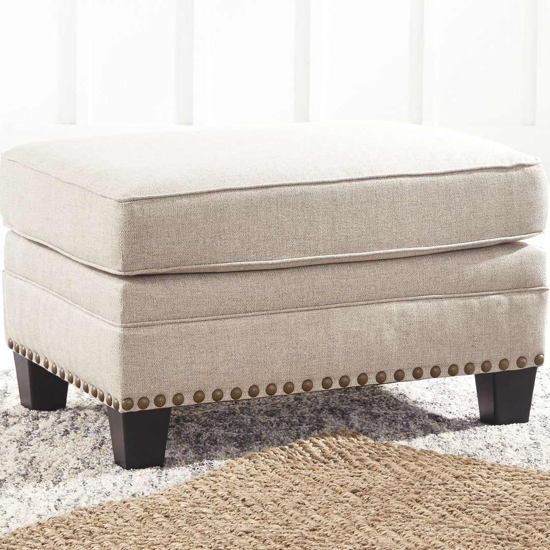 Ashley Claredon Ottoman – Linen