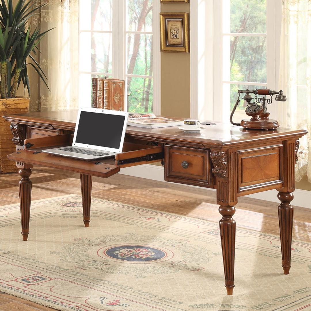 Parker House Huntington – Writing Desk – Antique Vintage Pecan